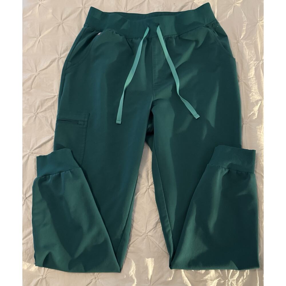 FIGS Scrub Technical Collection Relaxed Pant Pocket Hunter Green Size LT